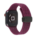 Silicone Folding Magnetic Buckle Watch Band For Apple Watch(复制)