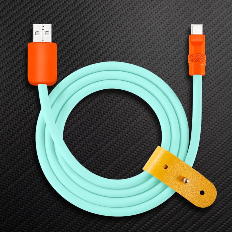 240W Contrast Color Silicone Fast Charging Cable