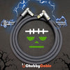 "Chubby" Elbow Design Fast Charge Cable - Transparent (Black)