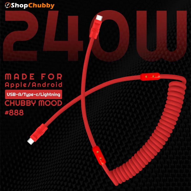 "Chubby Mood" Silicone Braided Fast Charging Cable #888