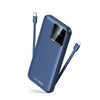 "Chubby" 22.5W 10000mAh Power Bank With Built-In Cord - Navy blue 1