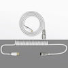 "Chubby" USB To Type C Spring Keyboard Cable - White