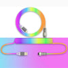 "Chubby" USB To Type C Spring Keyboard Cable - Rainbow