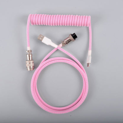 "Chubby" USB To Type C Spring Keyboard Cable