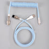 "Chubby" USB To Type C Spring Keyboard Cable - Blue