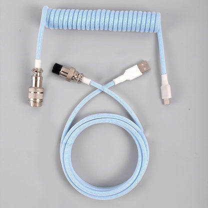 "Chubby" USB To Type C Spring Keyboard Cable
