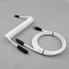 "Chubby" USB To Type C Spring Keyboard Cable - White