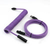 "Chubby" USB To Type C Spring Keyboard Cable - Purple