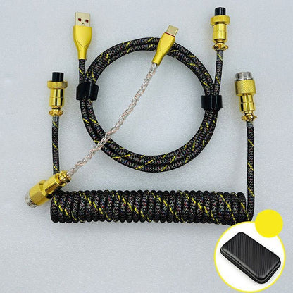 "Chubby" USB To Type C Spring Keyboard Cable