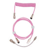 "Chubby" USB To Type C Spring Keyboard Cable - Pink