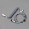 "Chubby" USB To Type C Spring Keyboard Cable - Black+White