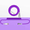"Chubby" USB To Type C Spring Keyboard Cable - Purple