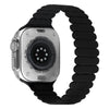 "Contrast Bamboo" Silicone Magnetic Band for Apple Watch - Black