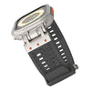 Double Buckle Silicone Band With Zinc Alloy Connector For Apple Watch - Grey