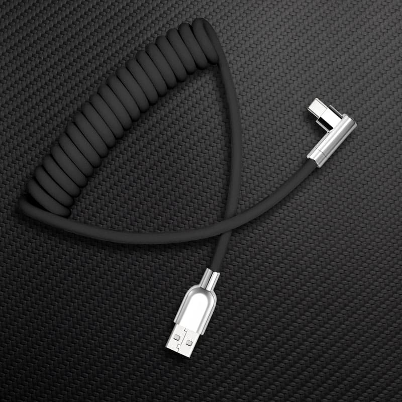 "Elbow Chubby" 240W Spring Cable With Mirrored Connector