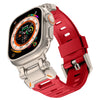 Fluoroelastomer Band with Titanium Connector for Apple Watch - Red
