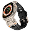 Fluoroelastomer Band with Titanium Connector for Apple Watch - Black