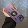 Frosted Ultra-Thin Borderless Hollow Heat Dissipation Magsafe Magnetic iPhone Case - Purple