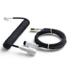 "Chubby" USB To Type C Spring Keyboard Cable - Black