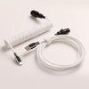 "Chubby" USB To Type C Spring Keyboard Cable - White
