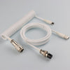 "Chubby" USB To Type C Spring Keyboard Cable - White