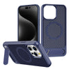 Honeycomb Heat Dissipation Magsafe Magnetic iPhone Case With Stand - Blue