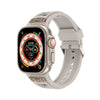 "Honeycomb Inspired Band" Breathable TPU Loop With Metal Buckle for Apple Watch - White + Titanium Color (Buckle)