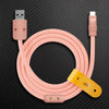 "Chubby“ einfarbiges Silikon-Ladekabel - Rosa