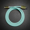 "Neon Chubby“ Schnellladekabel mit vergoldetem Design - Hellblau