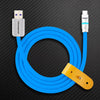 "Neon Chubby“ Schnellladekabel mit Smart Light - Blau