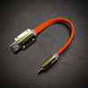 "Neon Chubby" Flaches Ladekabel mit vergoldetem Design - Orange