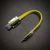 "Neon Chubby" Flaches Ladekabel mit vergoldetem Design - Gelb