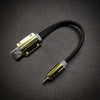 "Neon Chubby" Flaches Ladekabel mit vergoldetem Design - Schwarz