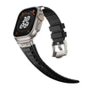 High-Elastic Silicone Stainless Steel Band For Apple Watch - Black