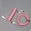 "Chubby" USB To Type C Spring Keyboard Cable - Pink