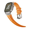 High-Elastic Silicone Stainless Steel Band For Apple Watch - Orange
