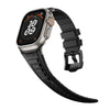High-Elastic Silicone Stainless Steel Band For Apple Watch - Black - Black Connector