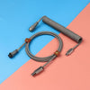 "Chubby" USB To Type C Spring Keyboard Cable - Gray
