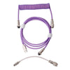 "Chubby" USB To Type C Spring Keyboard Cable - Purple