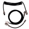 "Chubby" USB To Type C Spring Keyboard Cable - Black