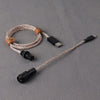 "Chubby" USB To Type C Spring Keyboard Cable - 2 x Illuminated Black Plugs