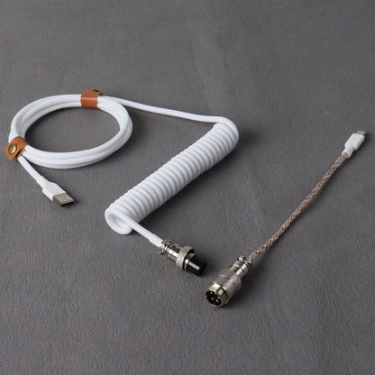 "Chubby" USB To Type C Spring Keyboard Cable