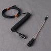 "Chubby" USB To Type C Spring Keyboard Cable - 1x illuminated + 1x long spring black plug