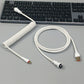 "Chubby" USB To Type C Spring Keyboard Cable