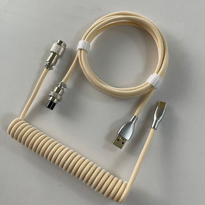 "Chubby" USB To Type C Spring Keyboard Cable
