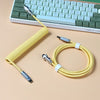 "Chubby" USB To Type C Spring Keyboard Cable - Yellow