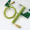 "Chubby" USB To Type C Spring Keyboard Cable - Rainbow Yellow Green