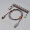 "Chubby" USB To Type C Spring Keyboard Cable - Rainbow Purple