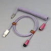 "Chubby" USB To Type C Spring Keyboard Cable - Purple