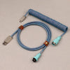 "Chubby" USB To Type C Spring Keyboard Cable - Blue